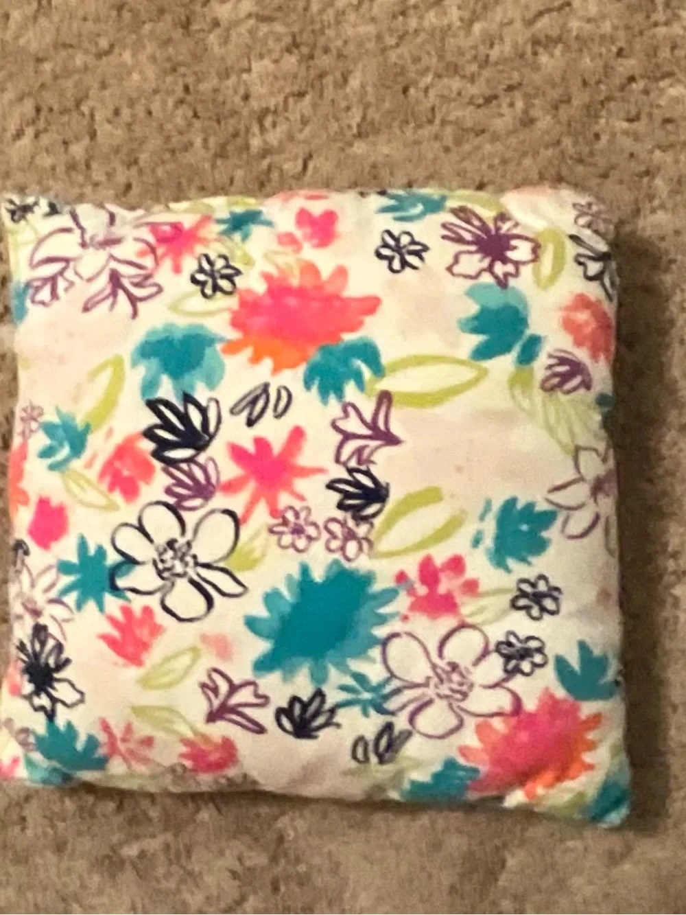 Floral Watercolor Accent Pillow - Multicolor